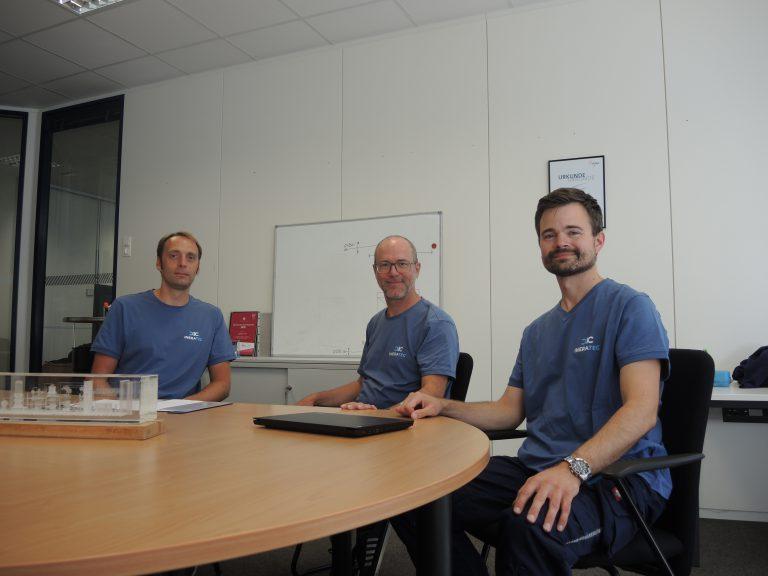 From left to right: Sebastian Uhlenhoff, Frieder Gräter and Benjamin Frank.